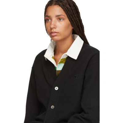 Shop Acne Studios Black Neve Face Cardigan