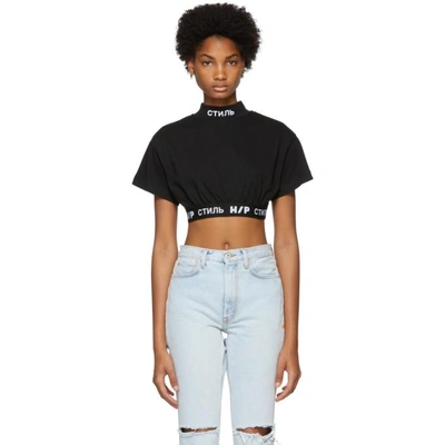 Shop Heron Preston Black Style Cropped T-shirt