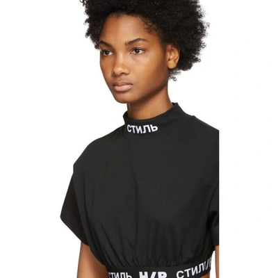 Shop Heron Preston Black Style Cropped T-shirt