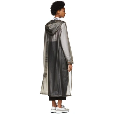 Shop Won Hundred Grey Transparent Hooded Raincoat In 9503 Grey
