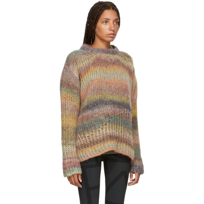 Shop Acne Studios Multicolor Open Weave Mohair And Wool Sweatshirt