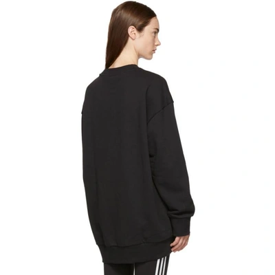 Shop Adidas Originals Black Oversized Logo Sweatshirt Dress