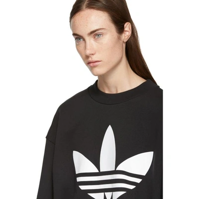 Shop Adidas Originals Black Oversized Logo Sweatshirt Dress