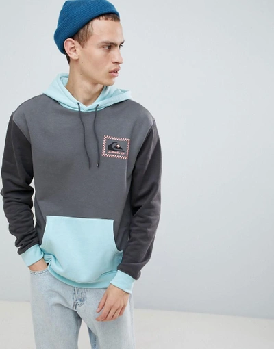 Shop Quiksilver Half Days Hoodie In Black/blue - Black