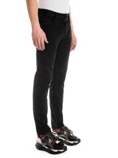 Shop Fendi Logo Print Skinny Jeans In Black