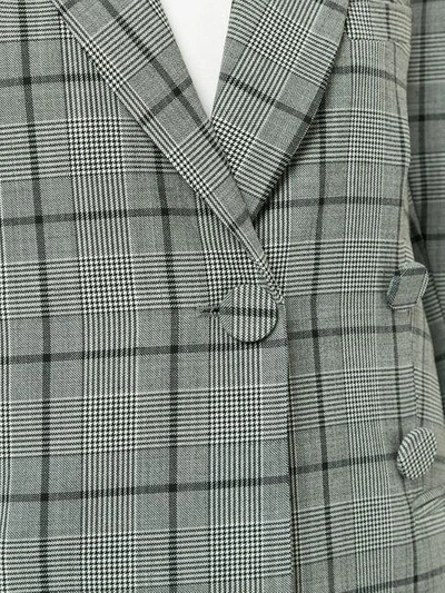 Shop Sea Bacall Plaid Blazer In Grey