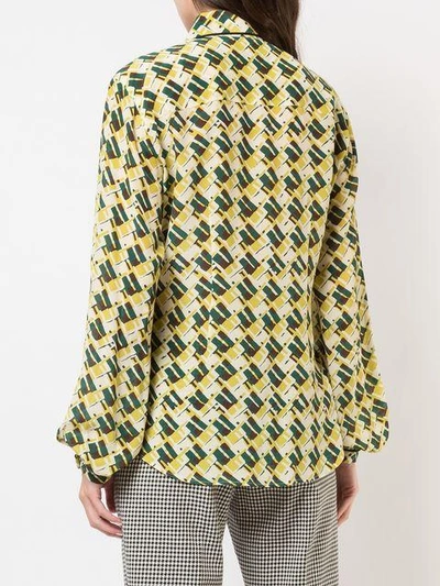 Shop Rochas Graphic Print Shirt In Green