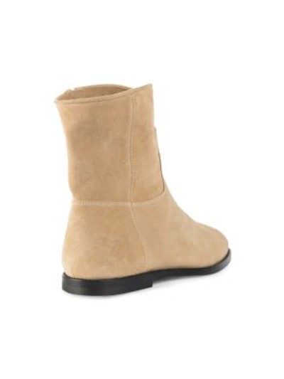 Shop Off-white Paperclip Chelsea Suede Boots In Beige
