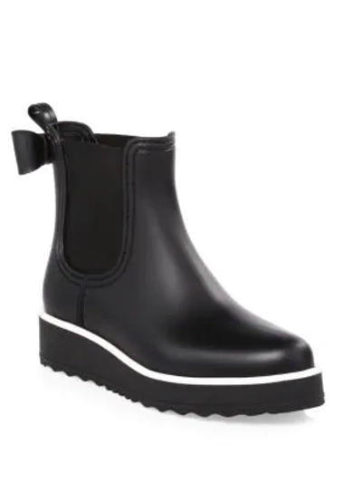 Kate Spade Classic Bow Rain Boots In Black | ModeSens