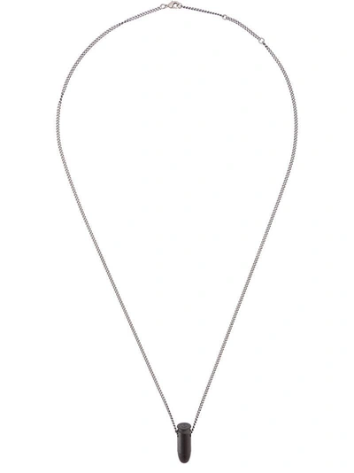 Shop Hues Short Bullet Pendant Necklace - Black