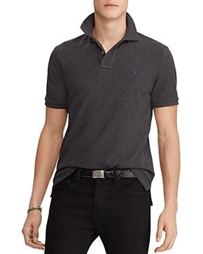 Shop Polo Ralph Lauren Polo Classic Fit Mesh Polo Shirt In Heather Gray