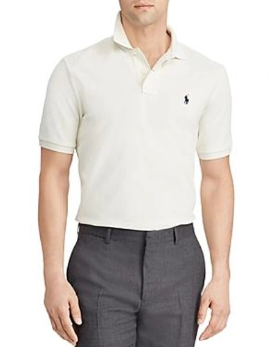 Shop Polo Ralph Lauren Polo Mesh Classic Fit Polo Shirt In Chic Cream