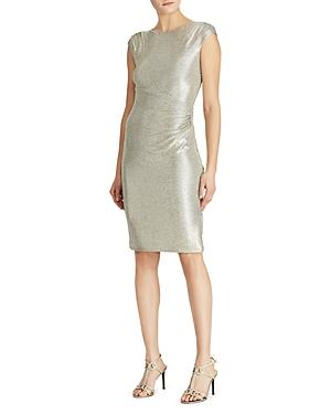 ralph lauren gold sequin dress