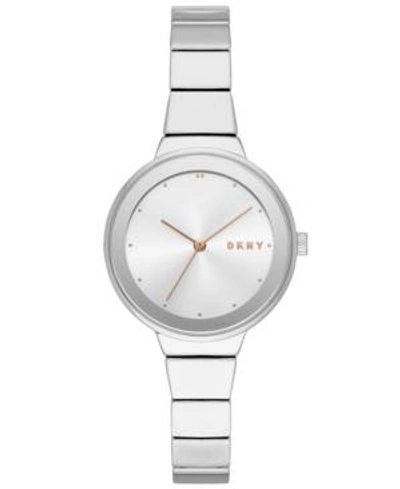 Shop Dkny Women's Astoria Silver-tone Bracelet Watch 32mm, Created For Macy's
