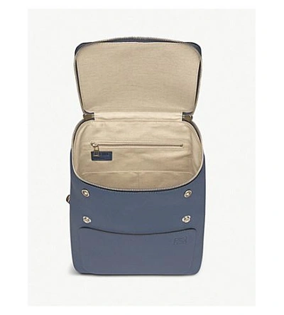 Shop Loewe Goya Small Leather Backpack In Varsity Blue/tan