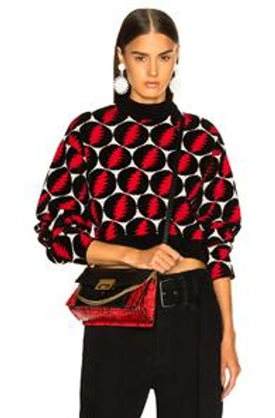 Shop Proenza Schouler Lightning Bolt Jacquard Sweater In Black Multicolor