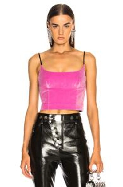 Shop Alexander Wang Fitted Cami Top In Black,pink