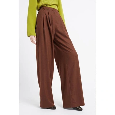 Shop Wtr  Ethel Brown Wool Blend Trousers