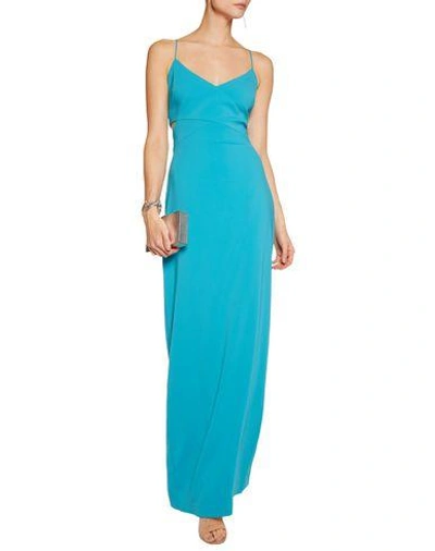 Shop Badgley Mischka Long Dresses In Turquoise