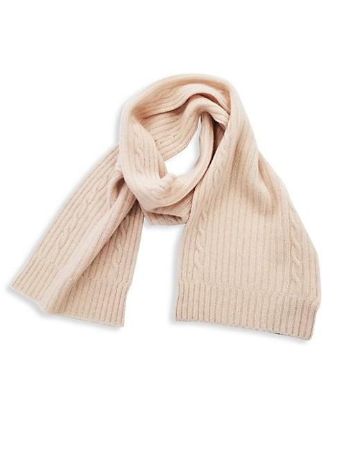 cable knit cashmere scarf