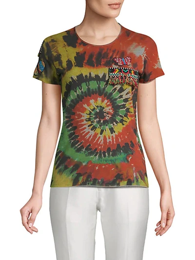 Shop Valentino Psychedelic-print Cotton Tee In Jam