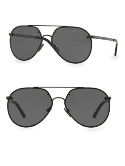 Shop Burberry Aviator Sunglasses In Black