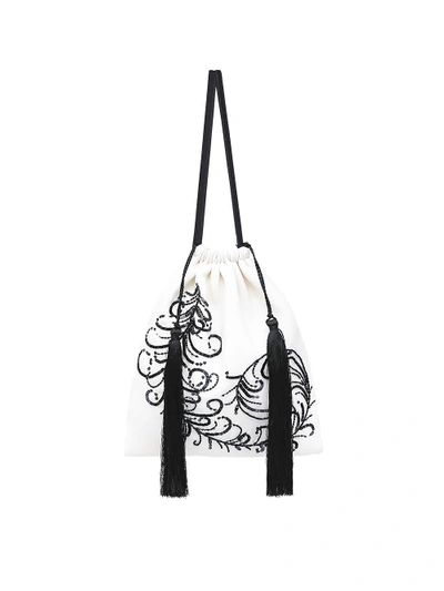 Shop Attico Embroidered Satin Pouch