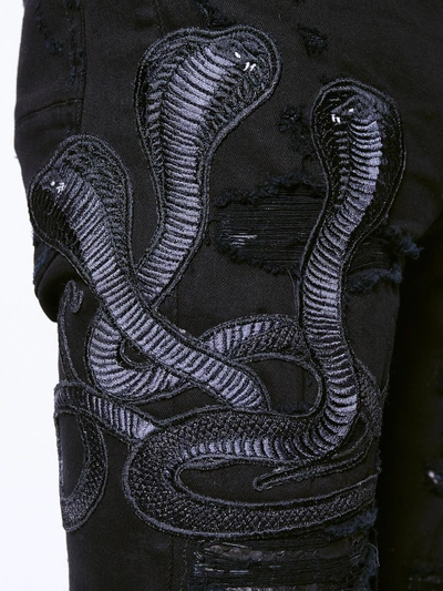 Amiri Snake Detail Jeans | ModeSens