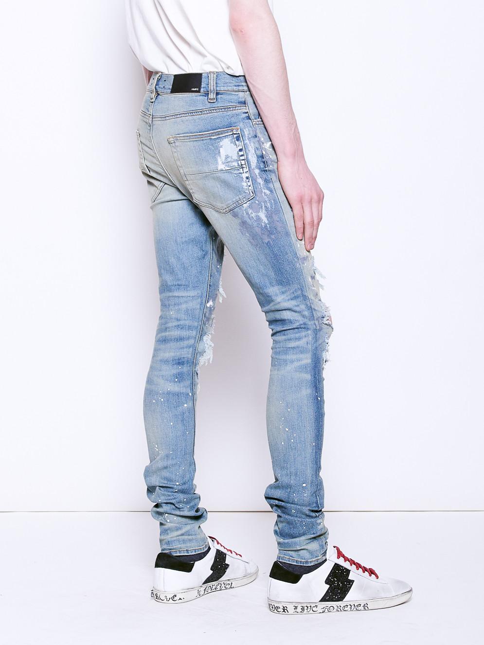 amiri crystal painter jeans