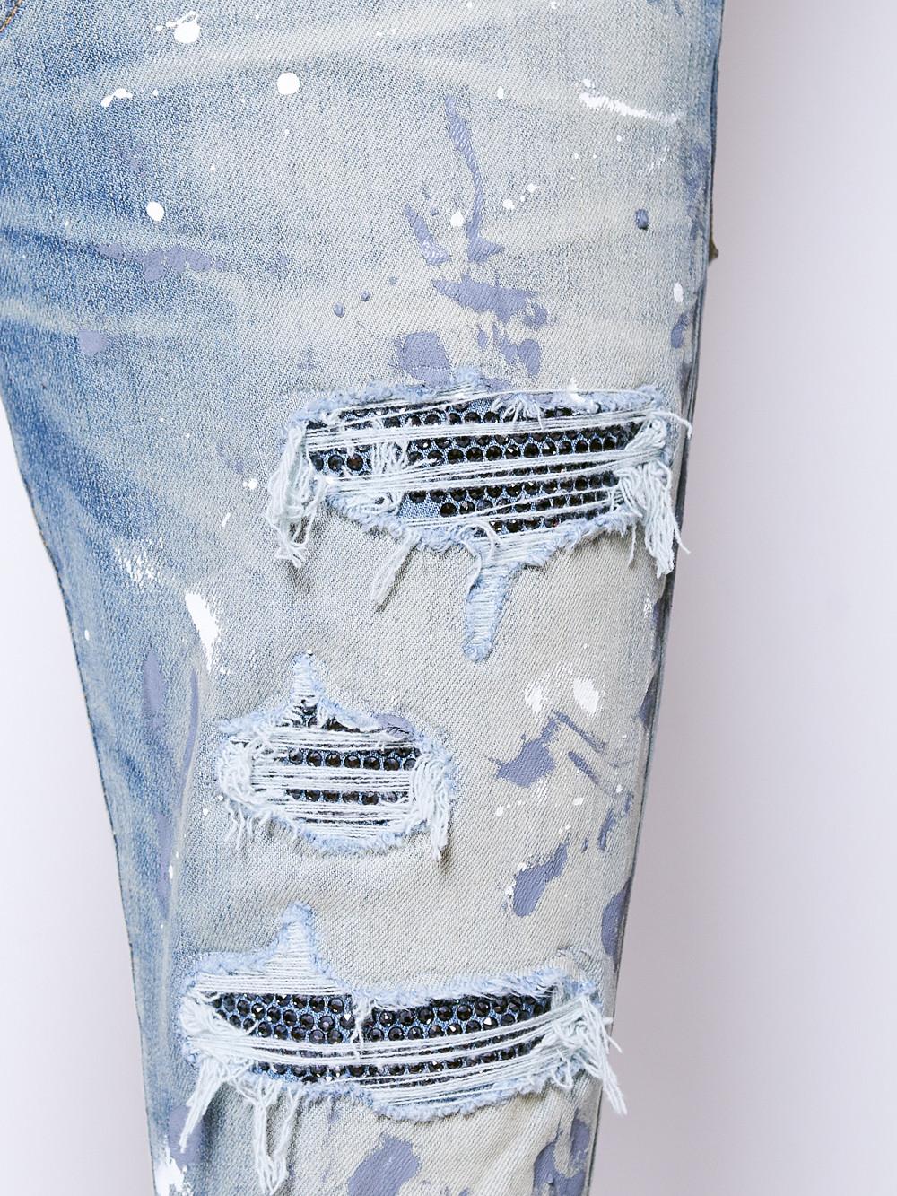 amiri crystal painter jeans