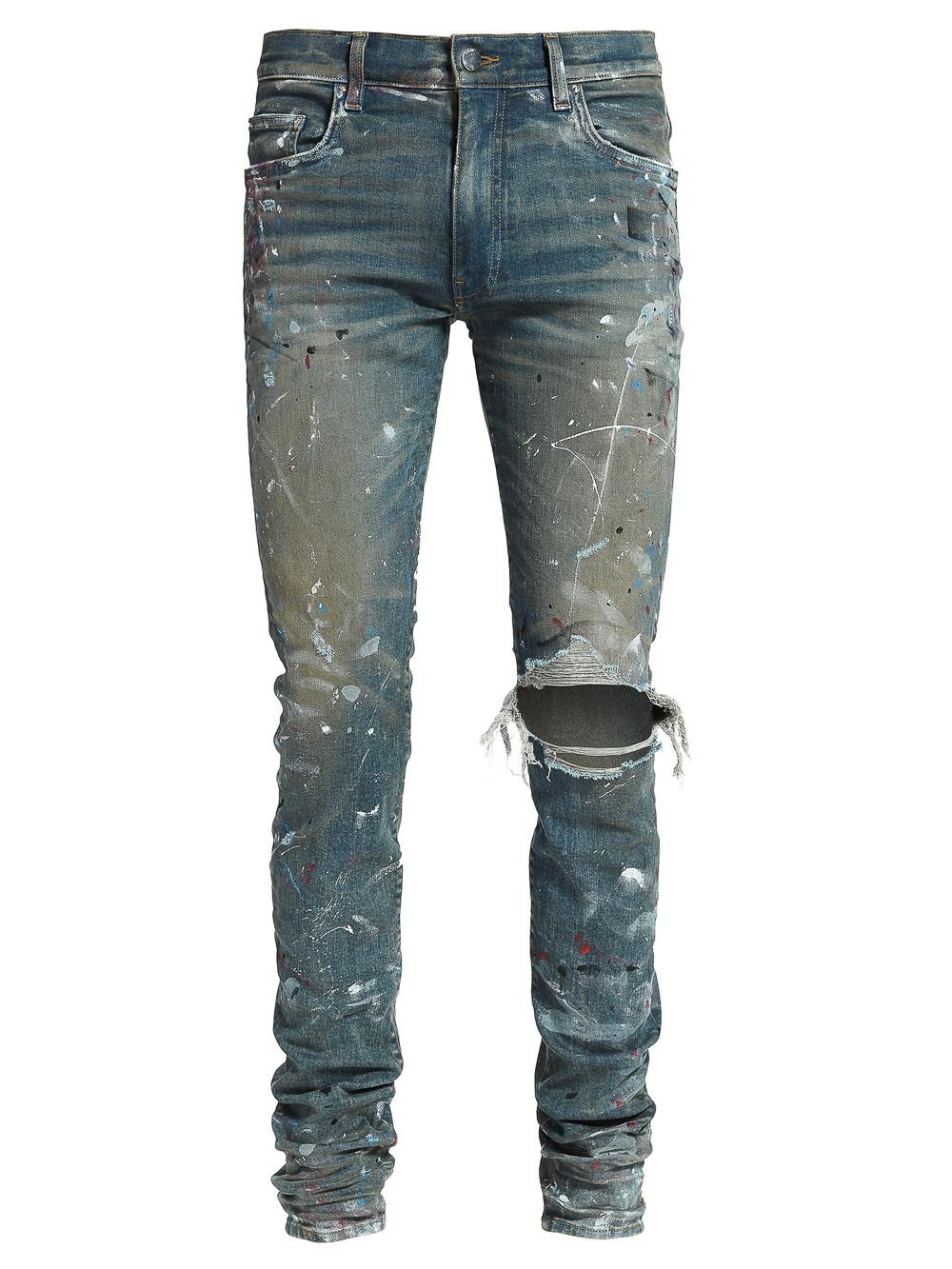 amiri artist broken jeans