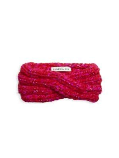 Shop Eugenia Kim Lula Knit Headband In Red Fuchsia