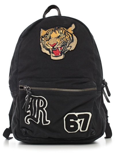 Shop Polo Ralph Lauren Tiger Patch Backpack In Black