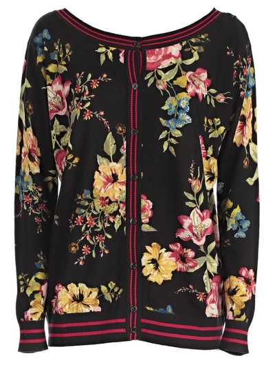 Shop Twinset Twin-set Floral Cardigan In St Rose E Gigli