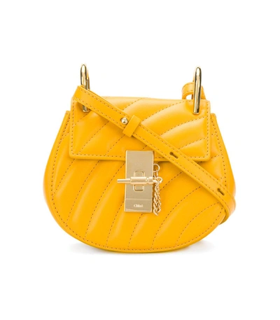 Shop Chloé Yellow Drew Shoulder Bag