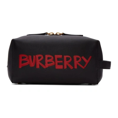 Shop Burberry Black Graffiti Pouch