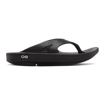 Shop Takahiromiyashita The Soloist Takahiromiyashita Thesoloist. Black Sport Thong Sandals In 1 Black