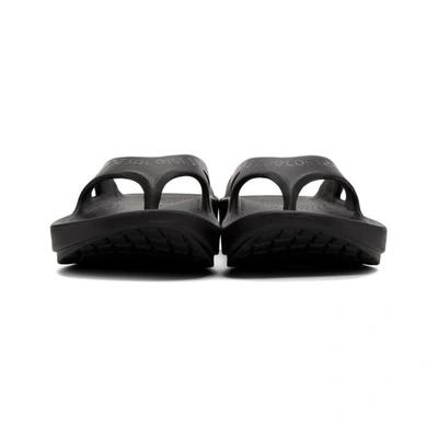 Shop Takahiromiyashita The Soloist Takahiromiyashita Thesoloist. Black Sport Thong Sandals In 1 Black