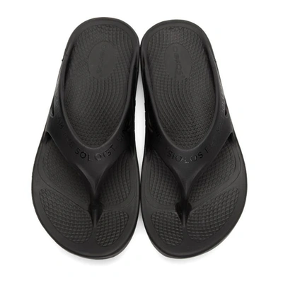 Shop Takahiromiyashita The Soloist Takahiromiyashita Thesoloist. Black Sport Thong Sandals In 1 Black