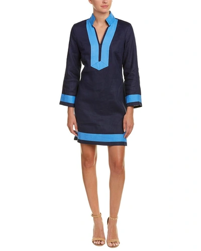 Shop Sail To Sable Linen Shift Dress In Blue