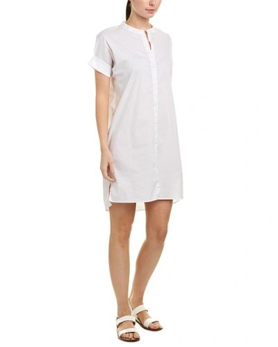 Shop James Perse Cuffed Shirtdress In White