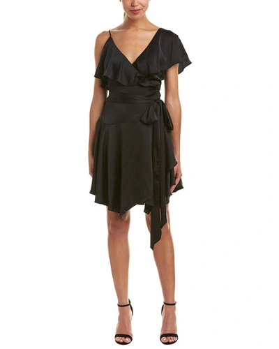 Shop Few Moda Ruffle Wrap Dress In Black