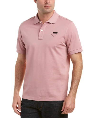 Shop Prada Pique Polo Shirt In Pink