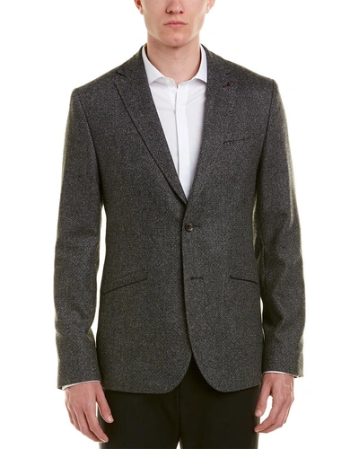 Shop Ted Baker Mini Design Wool In Grey