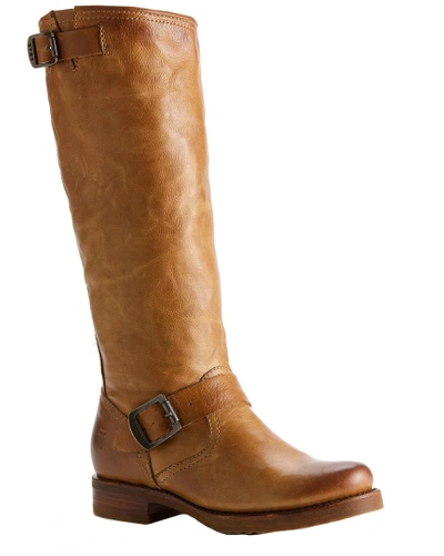 Shop Frye Veronica Slouch Leather Boot In Nocolor