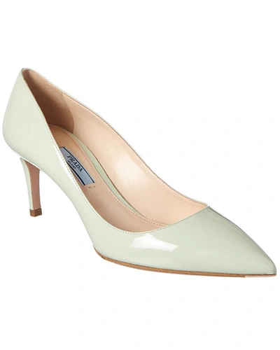 Shop Prada 65 Patent Pointy In Green