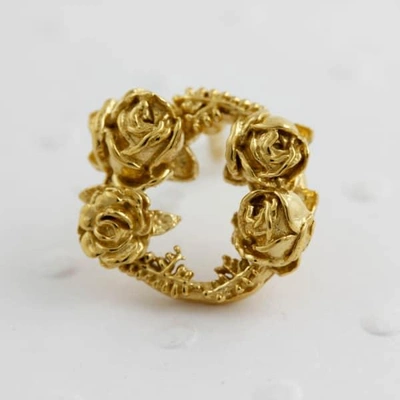 Lee Renee Rose Halo Lapel Pin Gold