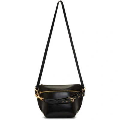 Shop Sacai Black Trapezoid Shoulder Bag In 001 Black