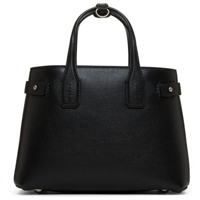 Shop Burberry Black Small Banner Structured Tote