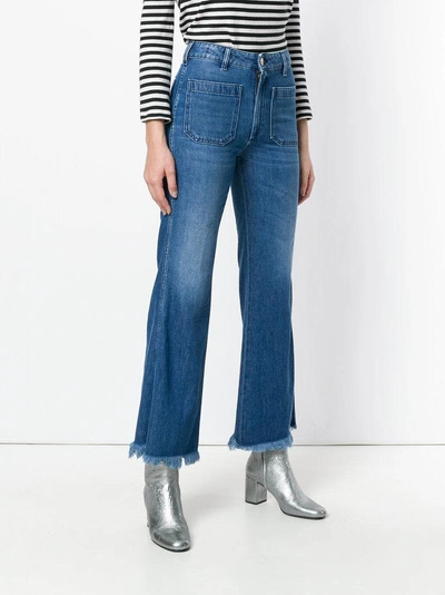 Shop The Seafarer Frayed High-rise Flared Jeans